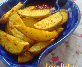 Baked Potato Wedges | Oven Baked Spicy Potato Wedges | Easy snack Ideas