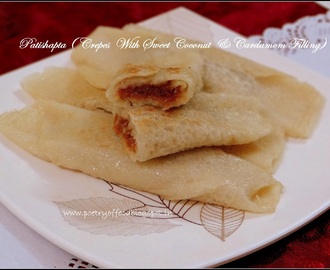 Patishapta... A Crepe Filled With Sweet Coconut & Cardamom ...An Absolute Bengali Delicacy...!