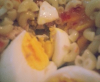 Power food: tunfisksalat m/pasta og egg!