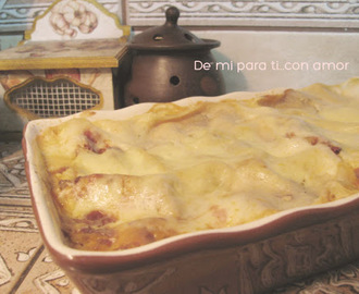 Receta: Lasagna con salsa Bolognesa y salsa de queso.