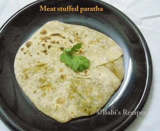 Meat Stuffed Paratha / Keema Flatbread  |  Easy Dinner Recipe