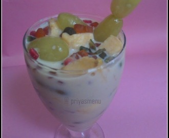 Badam Flavored Fruit Salad / Raksha Bandan Special