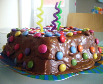 Chocolate Smartie Birthday Cake