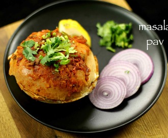 masala pav recipe | mumbai street style masala pav recipe