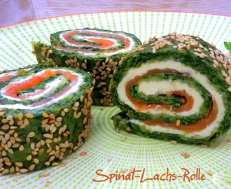 low carb Spinat-Lachs-Rolle