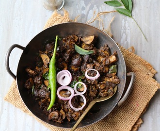Mushroom Pepper Fry – Kerala style