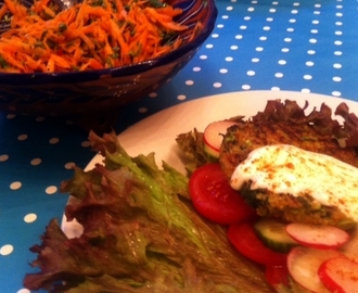 5:2 Fast Diet Time: Quinoa and Soya Burgers with the World's Easiest Carrot Salad.