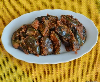 Vankaya Ulli Karam ~ Eggplant with Spicy Onion Masala