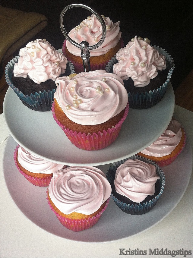 Cupcakes med Angel Feather Icing