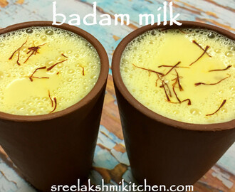 Badam milk | kesar badam milk recipe | almond milk recipe | Sreelakshmikitchen