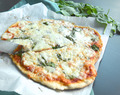 Spinach + Baby Mozzerella PizzaJust a slight little twist to the...