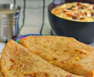 Whole Wheat Puran Poli :: Kerala Boli :: Stuffed sweet Paratha with Chana Dal and Jaggery :: Sweet lentil Wholewheat flatbread recipe