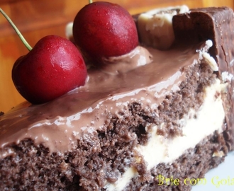 Torta Bis de Mousse de Maracujá e Chocolate - Sobremesa Natalina
