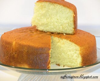 Plain vanilla sponge cake