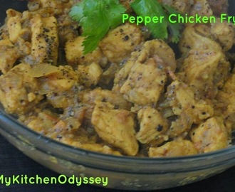 Pepper Chili Chicken Fry - Kozhi Milagu Varuval