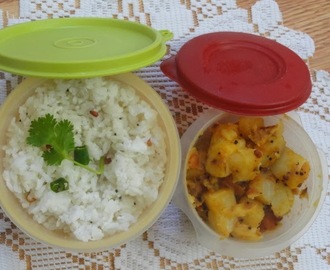 Lunch box recipes /Coconut rice and Potato fry