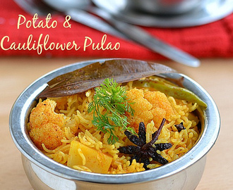 Aloo Gobhi (Gobi) Pulao | Potato Cauliflower Pilaf (Rice) | Easy Lunch Box Recipes For Kids