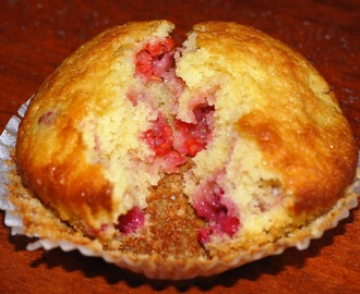 Muffins med villbringebær