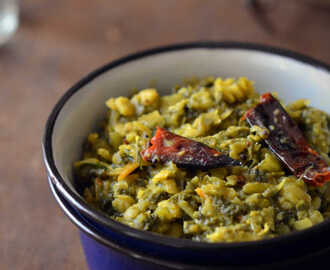 Mullangi Keerai Kootu / Radish Greens Poriyal - Simple Lunch Recipes