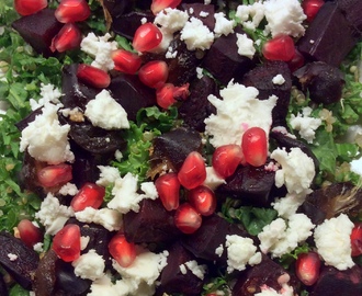 Salat med rødbeder, quinoa og grønkål
