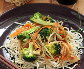 Nouilles chinoises aux légumes