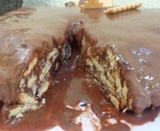 Πανεύκολη τούρτα ψυγείου με μπισκότα πτι μπερ σοκολάτας  από το sintayes.gr !