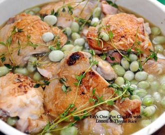 One-Pot Lemon Chicken and Thyme Rice