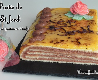 Pastís de Sant Jordi amb gema pastissera i trufa