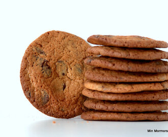 Glutenfri chocolate chip cookies med karamel