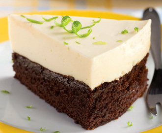 Torta gelada de limão com brownie (Cheese cake)