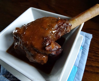 Braised Scotch Lamb Shanks in Red Wine
