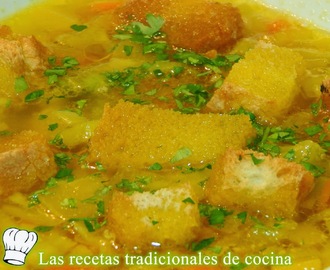 Receta fácil de la sopa de verduras Alicantina