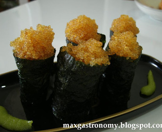 Receita No. 58 - Tobiko sushi (Sushi de Ova de Peixe Voador) 飛子寿司