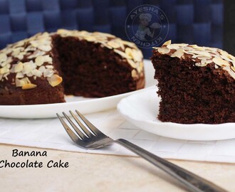 DARK CHOCOLATE CAKE RECIPE - EASY CHOCOLATE BANANA CAKE