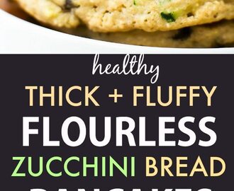Healthy Flourless Zucchini Bread Pancakes (Vegan, Gluten Free, Sugar Free)