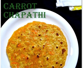 Carrot Paratha Recipe - Carrot Chapathi - Carrot Roti  for Kids