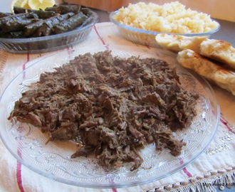 Bayram et kavurması (zacht Turks stoofvlees)