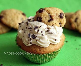 Chocolat chip cookie dough cupcakes