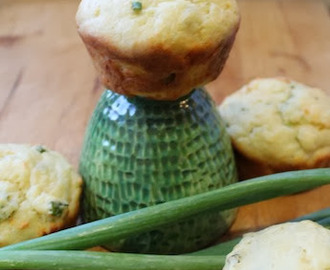 Chive Boursin Muffins for #MuffinMonday