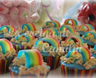 Cupcakes arco iris (Cumpleaños de mi niña)