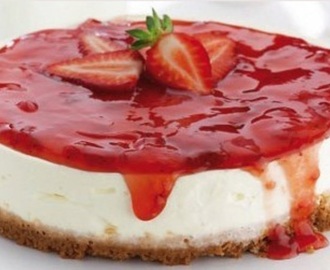 Cheesecake με φρέσκες φράουλες