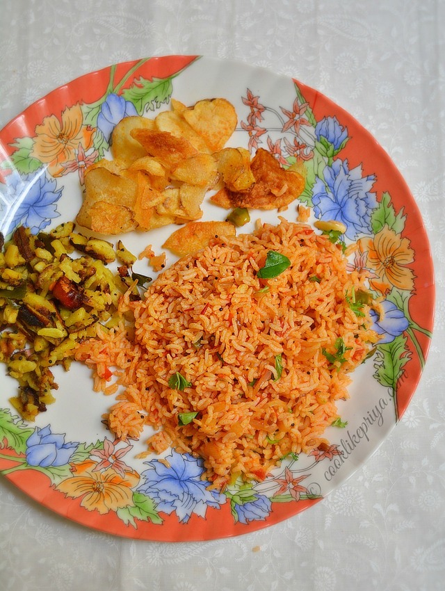 Tomato Rice | South Indian Thakkali Sadam | Tamil Variety Rice