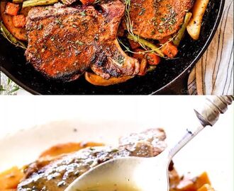EASY Pork Chops with Apples & Squash [Video] in 2020 | Pork recipes, Easy pork chops, Pork chop dinner