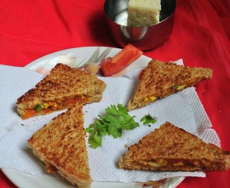 paneer veg sandwich - paneer recipes - sandwich recipes-How to make paneer sandwich