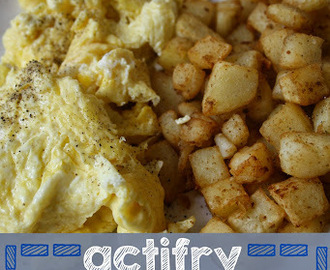 Actifry Scrambled Eggs & "Skillet" Breakfast Potatoes Recipe