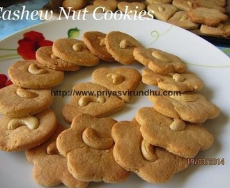 Cashew Nut Cookies/Mundhiri Paruppu Cookies