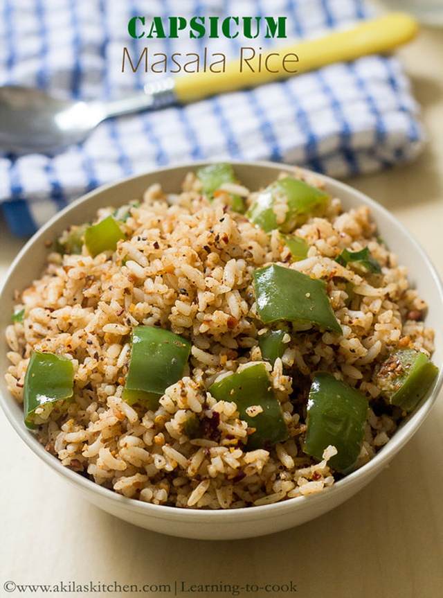 Masala capsicum rice | How to make Capsicum Masala Rice | Easy Rice Recipes | Masala rice recipe