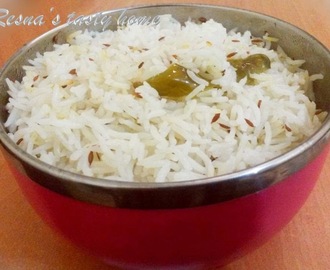 Jeera rice - with stepwise picture