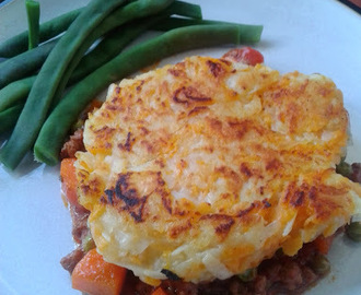 Cute cottage pies with rosti tops