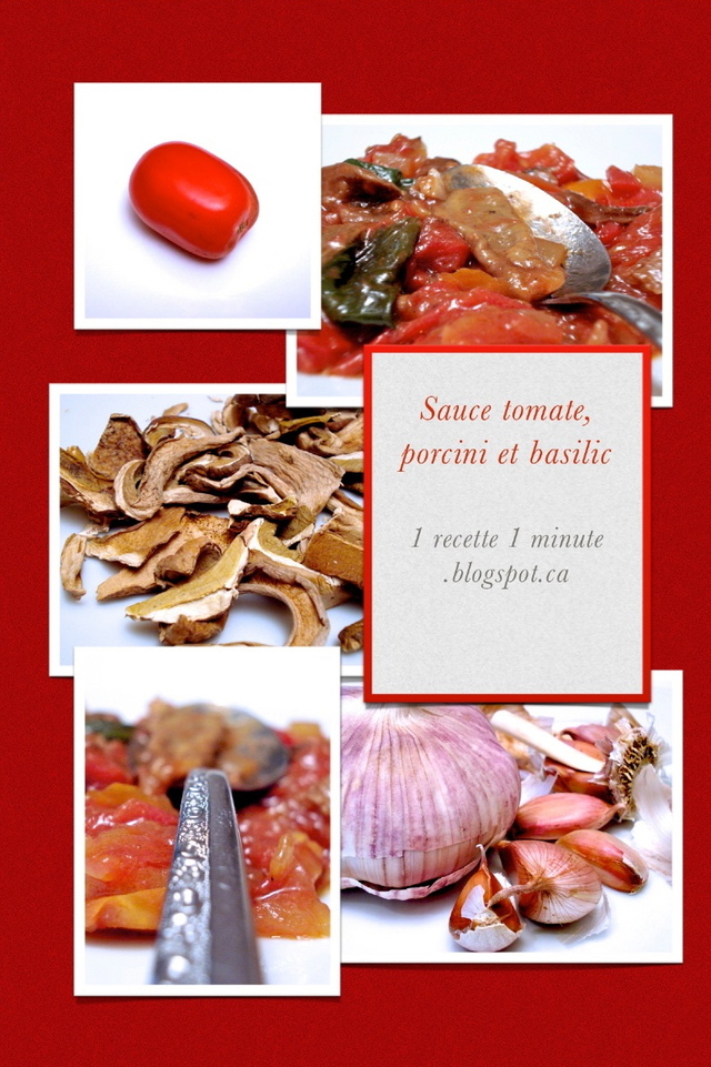 Sauce tomate aux porcini (cèpes) et au basilic